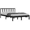 vidaXL Estructura de cama madera maciza de pino negra 150x200 cm