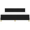 vidaXL Cama tipo Box Spring con colch&oacute;n Negro 180 x 200 cm tela
