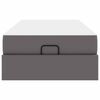vidaXL Estructura de cama con colch&oacute;n con colch&oacute;n 2 pcs Gris PVC