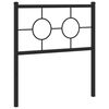 vidaXL Cabecero de metal negro 75 cm
