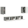 vidaXL Conjunto de mueble de TV 5 pcs Gris Concreto