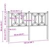 vidaXL Cabecero de repuesto de metal negro 107 cm