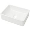 vidaXL Lavabo de cer&aacute;mica blanco 41x30x12 cm