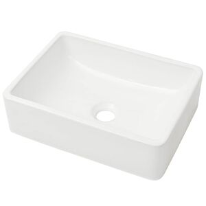 vidaXL Lavabo de cer&aacute;mica blanco 41x30x12 cm