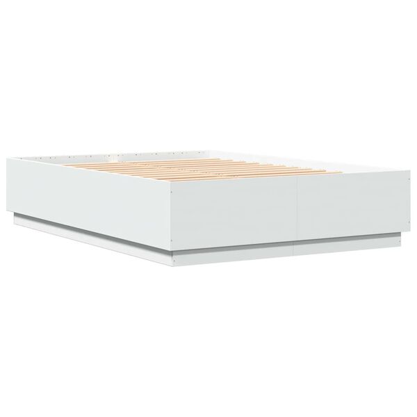 vidaXL Estructura de cama madera de ingeniería blanca 150x200 cm