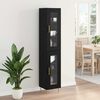 vidaXL Aparador alto 2 pcs Roble Negro Cristal