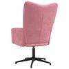 vidaXL Sill&oacute;n de relax de terciopelo rosa