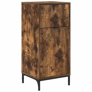 vidaXL Gabinete de Ba&ntilde;o con caj&oacute;n Roble ahumado 39,5 x 36 x 88 cm