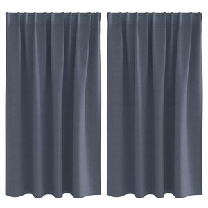 vidaXL Cortinas Opacas con Anillas 2 uds. Gris antracita 140 x 140 cm