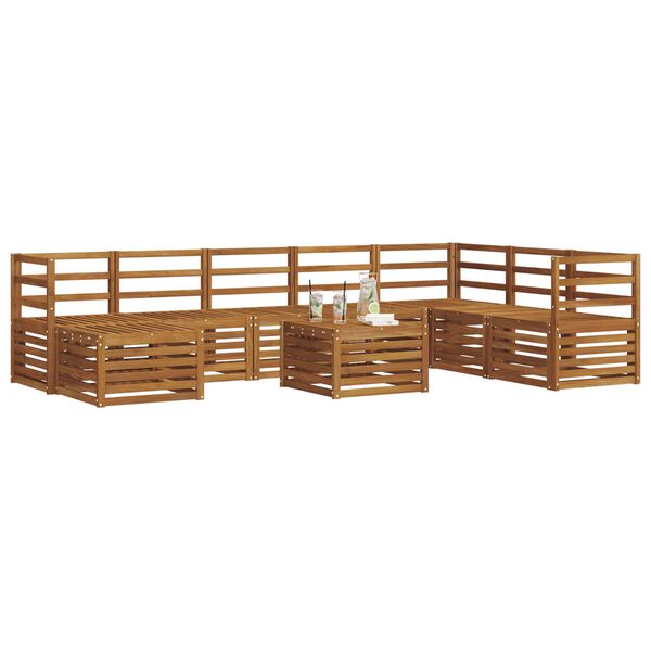 vidaXL Juegos de sof&aacute;s Natural Madera de Acacia S&oacute;lida