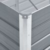 vidaXL Arriate de acero galvanizado gris 400x80x45 cm