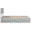 vidaXL Estructura de cama Gris Sonoma 150 x 200 cm Madera Ingenieril