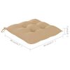 vidaXL Sillas de jard&iacute;n 2 unidades madera de teca con cojines beige