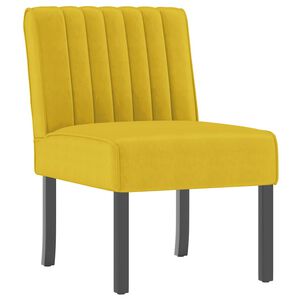 vidaXL Silla tapizada de terciopelo amarillo
