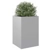 vidaXL Jardinera de acero galvanizado plateado 52x48x75 cm