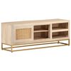 vidaXL Mueble de TV madera maciza de mango y hierro 110x30x40 cm