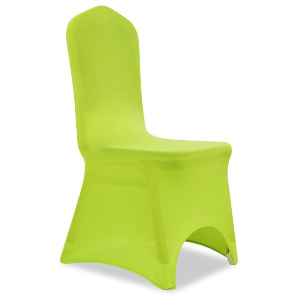 vidaXL Funda de silla elástica 4 unidades verde