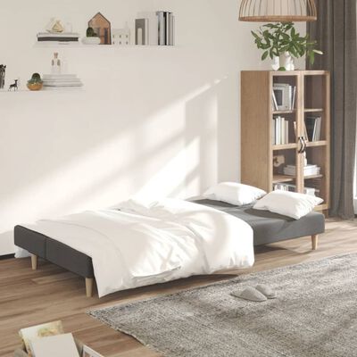 vidaXL Sofá cama de 2 plazas tela gris claro