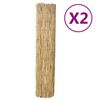 vidaXL Vallas de ca&ntilde;a de junco 2 uds 150x500 cm