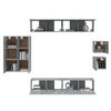 vidaXL Set de muebles para TV 8 pzas madera contrachapada gris Sonoma