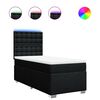 vidaXL Cama box spring con colch&oacute;n tela negro 90x190 cm