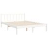 vidaXL Estructura de cama sin colch&oacute;n madera de pino blanca 120x200 cm