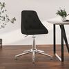 vidaXL Silla de comedor giratoria tela negro