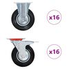 vidaXL Ruedas 32 unidades 125 mm