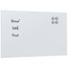 vidaXL Pizarra magn&eacute;tica de pared vidrio templado blanco 80x50 cm