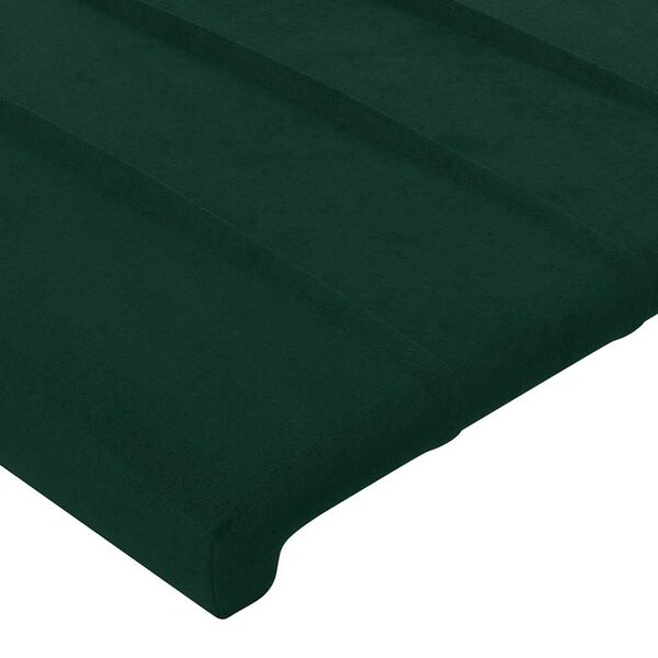 vidaXL Cabecero Terciopelo Verde Oscuro 200x5x118/128 cm