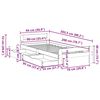 vidaXL Estructura de cama sin colch&oacute;n madera de pino marr&oacute;n 90x200 cm