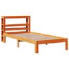 vidaXL Cama sin colch&oacute;n madera maciza de pino marr&oacute;n cera 100x200 cm