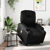vidaXL Sillón reclinable de masaje de pie cuero artificial negro