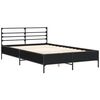 vidaXL Estructura de cama madera de ingenier&iacute;a y metal negro 120x190cm