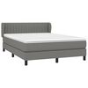 vidaXL Cama box spring con colch&oacute;n tela gris oscuro 140x200 cm
