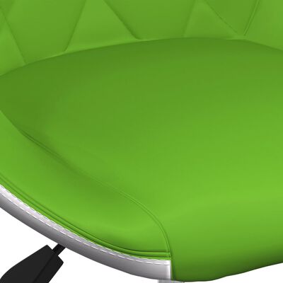 vidaXL Silla de oficina giratoria de cuero sintético verde y blanco