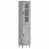 vidaXL Aparador de madera contrachapada gris hormig&oacute;n 34,5x34x180 cm