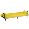 vidaXL Sof&aacute; cama con reposabrazos tela amarillo claro