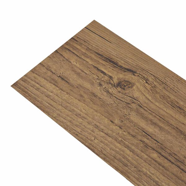vidaXL Tableros de Suelo 36 pcs Madera de Nogal Marr&oacute;n 5,02 m&sup2; PVC