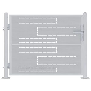 vidaXL Puerta de jard&iacute;n 85 x 70 cm Acero inoxidable Con cerradura