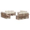 vidaXL Conjunto de sof&aacute;s de jard&iacute;n 12 pcs Beige rat&aacute;n sint&eacute;tico
