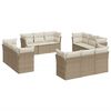 vidaXL Set de sof&aacute;s de jard&iacute;n 12 pzas y cojines rat&aacute;n sint&eacute;tico marr&oacute;n