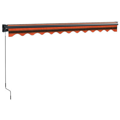 vidaXL Toldo retráctil aluminio y tela naranja y marrón 3x2,5 m