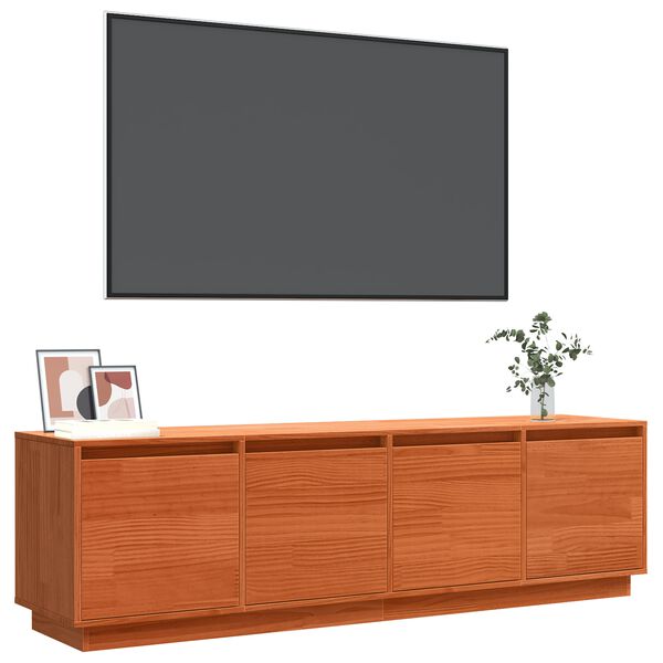 vidaXL Mueble de TV Marr&oacute;n 156 x 37 x 45 cm Madera de ingenier&iacute;a