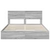 vidaXL Cama con almacenamiento con cabecera Gris Sonoma 160 x 200 cm
