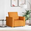 vidaXL Cama Sof&aacute; Desplegable Individual con rueda Amarillo oscuro tela