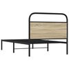 vidaXL Estructura de cama sin colch&oacute;n 90x200 cm madera roble Sonoma