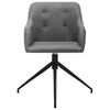 vidaXL Sillas de comedor giratorias 6 unidades tela gris claro