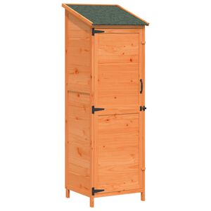 vidaXL Cobertizo de Jard&iacute;n con techo Marr&oacute;n 59,5 x 56 x 176,5 cm