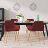 vidaXL Sillas de comedor 4 unidades terciopelo rojo tinto